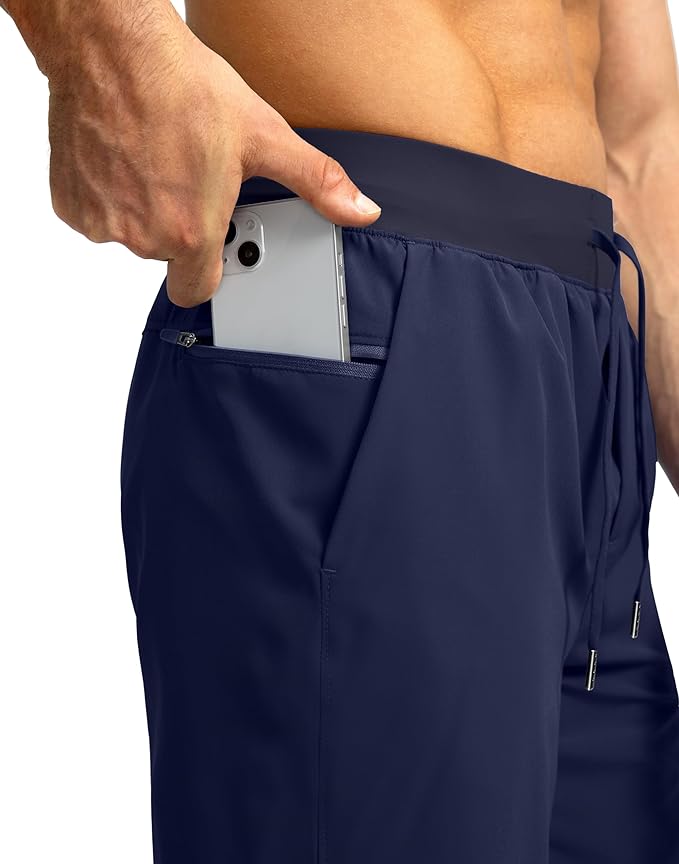 Men's Running Shorts with Zipper Pockets 9 Inch/ 7 Inch / 5 Inch Lightweight Quick Dry Gym Workout