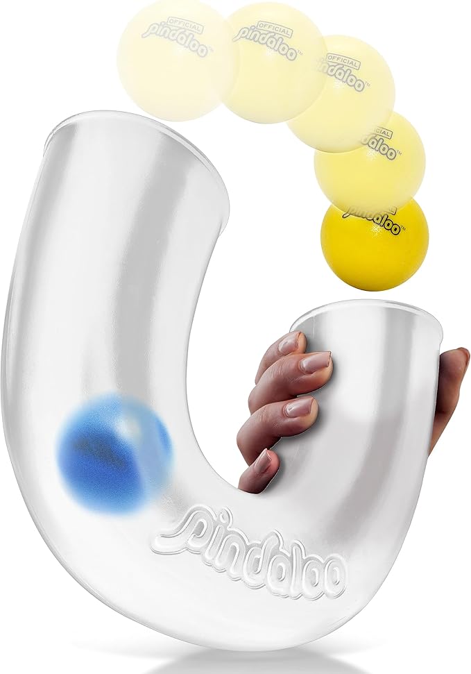 Original pindaloo Skill Game with 2 Balls- Gifts for Kids and Adults Indoor & Outdoor Games, Ball
