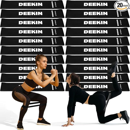 Deekin 20 Pcs Resistance Bands Resistance Loop Exercise Bands Exercise Equipment Elastic Drap Ring