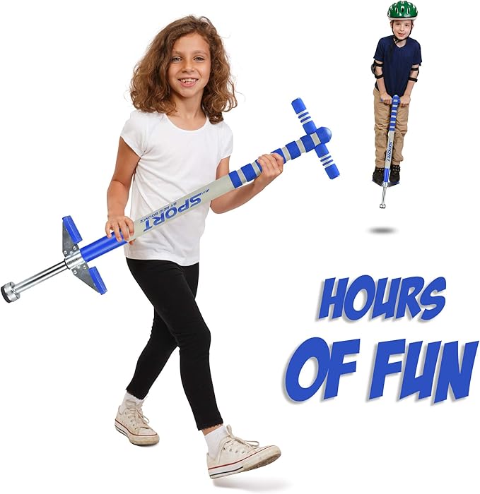 New Bounce Pogo Stick for Kids - Pogo Sticks, 40 to 80 Lbs - Sport Edition, Quality, Easy Grip