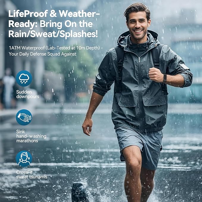 Fitness Tracker,Wearable Health Smart Bracelet Band with Blood Oxygen 170+ Sport Mode 60-Day