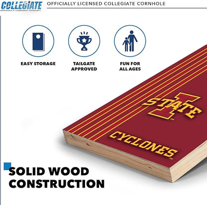 2' x 3' Solid Wood Cornhole Set with Direct Print HD Team Graphics – Great Gift for Any NCAA Fan!