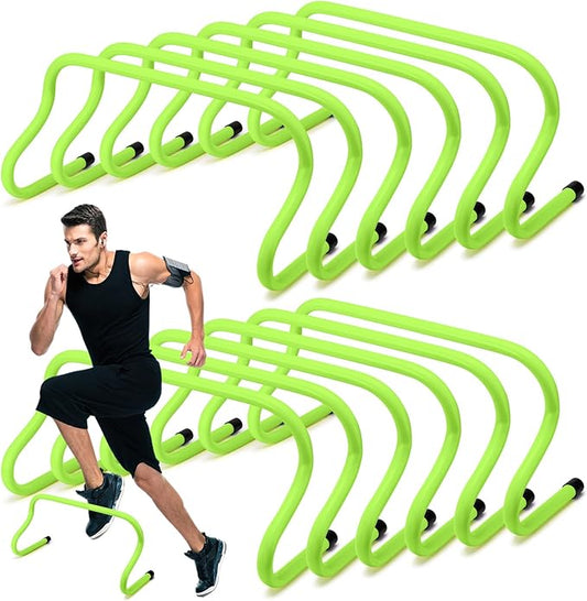 Wettarn 12 Pcs 9" Speed Training Agility Hurdles for Athletes Reliable Training Hurdle Plyometric