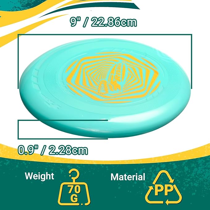 Wham-O Frisbee Go Flying Disc, 9 Inch Lightweight Sports Disc for Beginners Outdoor Beach Backyard