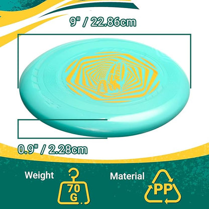 Wham-O Frisbee Go Flying Disc, 9 Inch Lightweight Sports Disc for Beginners Outdoor Beach Backyard