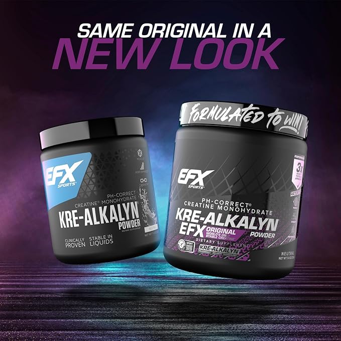 EFX Sports Kre-Alkalyn EFX Powder | pH Correct Creatine Monohydrate Powder Supplement | Strength