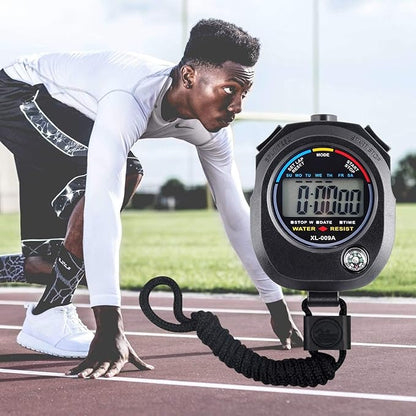 2 Pack Digital Stopwatch Timer: Large Display Multi-Function Stop Watch for Sports Coaches Swimming