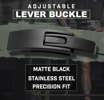 Weight Lifting Belt - Lever Gym Belt for Weightlifting, 10mm Leather Weight Belt for Men - 4 Inches