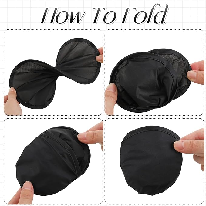 Gejoy Foldable Flying Disc Fans Bulk with Bags 9.8 Inch DIY Sublimation Handheld Cooling Fan Beach