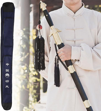 Taichi Sword Carrying Bag, Thick Canvas Single Layer Sword Bag Chinese Martial Arts Multifunction