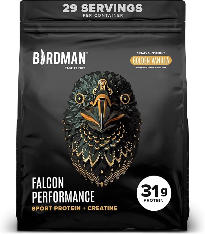 Falcon Performance Vegan Protein Powder, 31g Protein, 5g Creatine, 5g BCAA, Probiotics