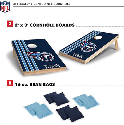 NFL 2' x 3' Solid Wood Cornhole Set with Direct Print HD Team Graphics – Great Gift for Any