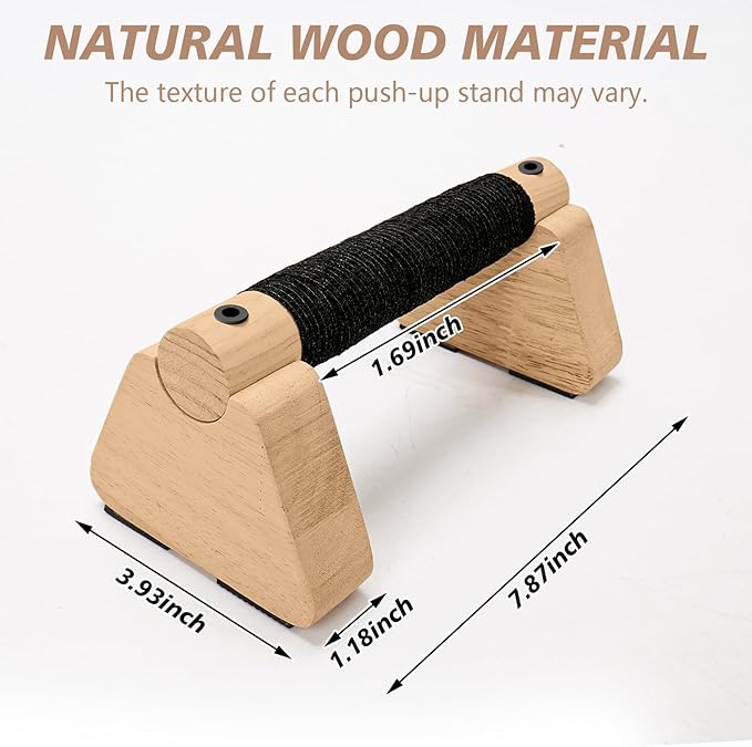 Parallettes Bars - Wooden Calisthenics Equipment for Handstand Training, Push Up Bars &