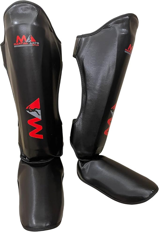 Muay Thai Shin Guards, Shin Pad for Martial Arts, Kick Boxing Leg Instep Protection Pads for