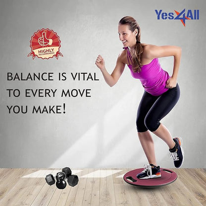 Yes4All Upgraded Wobble Balance Board, 16.34" TPE Non-slip, Stability Board for Home Gym, Standing