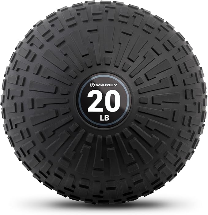 Marcy Slam Ball, 10–50 lbs Dead Weight, Non-Bounce, Sand-Filled Medicine Ball with Durable PVC
