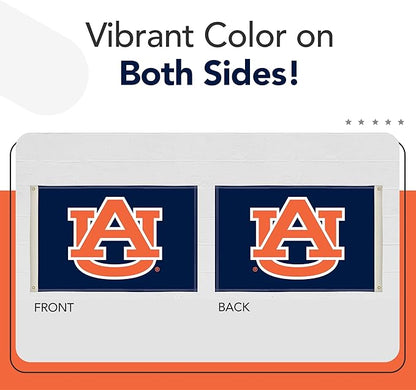 Auburn Tigers College Sports Printed Flag - NCAA Licensed - Nylon - School Banner (Blue) (2' x 3')