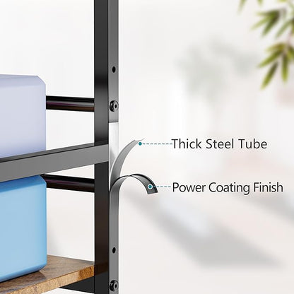 Gym Home Equipment Weight Rack – 3‑Tier Workout Storage Stand for Dumbbells & Kettlebells, Medicine