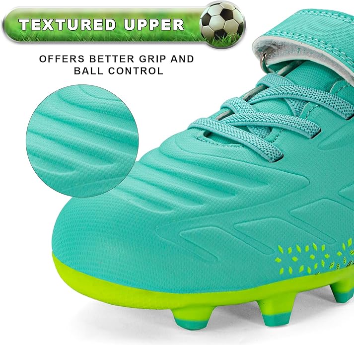 RUNIC Kids Soccer Cleats for Boys and Girls - Small and Big Kid Athletic Outdoor Football Shoes