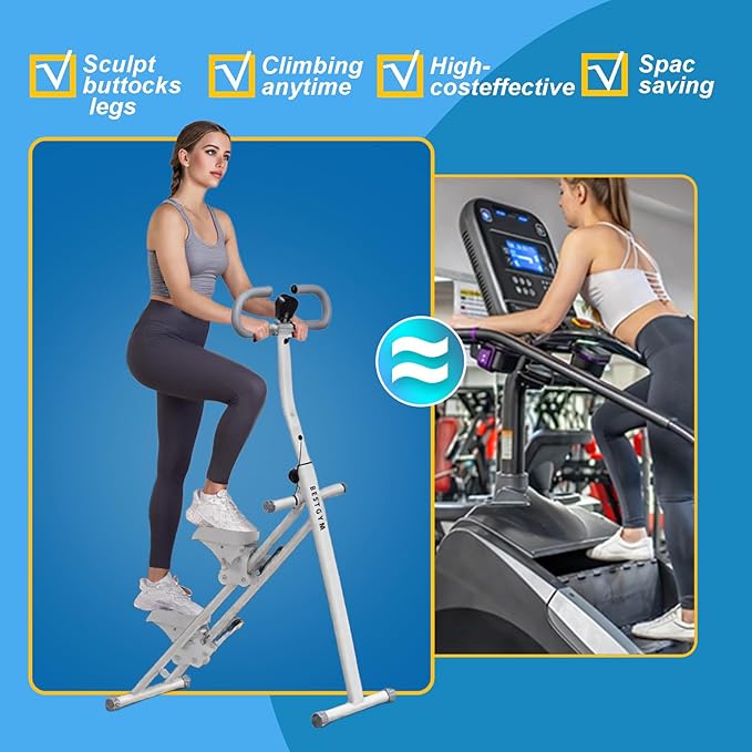 Stair Stepper for Home Vertical Climber, Foldable Full Body Exercise Aerobic Climbing Machines
