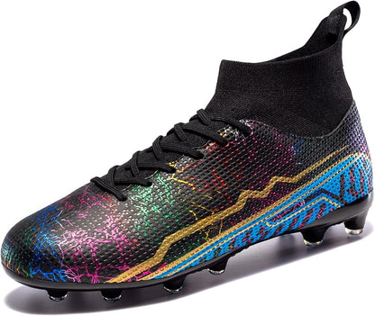 Soccer Cleats Mens Football Cleats Professional Soccer Shoes High-Tops Non-Slip Spikes for Big Boys