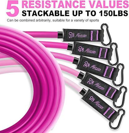 HPYGN Resistance Bands, Exercise Bands with Handles, Fitness Bands, Workout Bands with Door Anchor