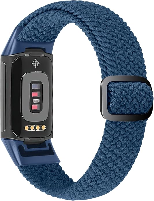 Braided Band Compatible with Fitbit Charge 6/Fitbit Charge 5, Soft Nylon Solo Loop Adjustable