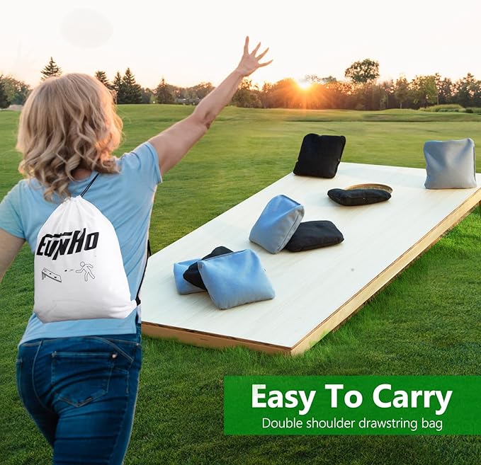EunHo Cornhole Bags Set of 8 Regulation Size & Weight Corn Hole Bean Bags Official Professional All