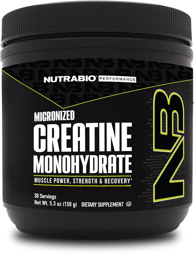 NutraBio Pure Micronized Creatine Monohydrate Powder Supplement, Unflavored, (150 g) - Supports