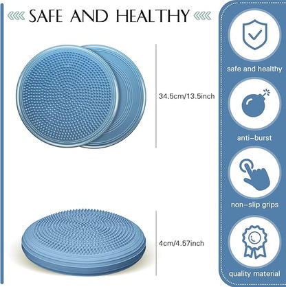 Libima 4 Pcs Wiggle Seat Inflated Wobble Cushion for Sensory Kid 13 Inches Balance Disc Flexible
