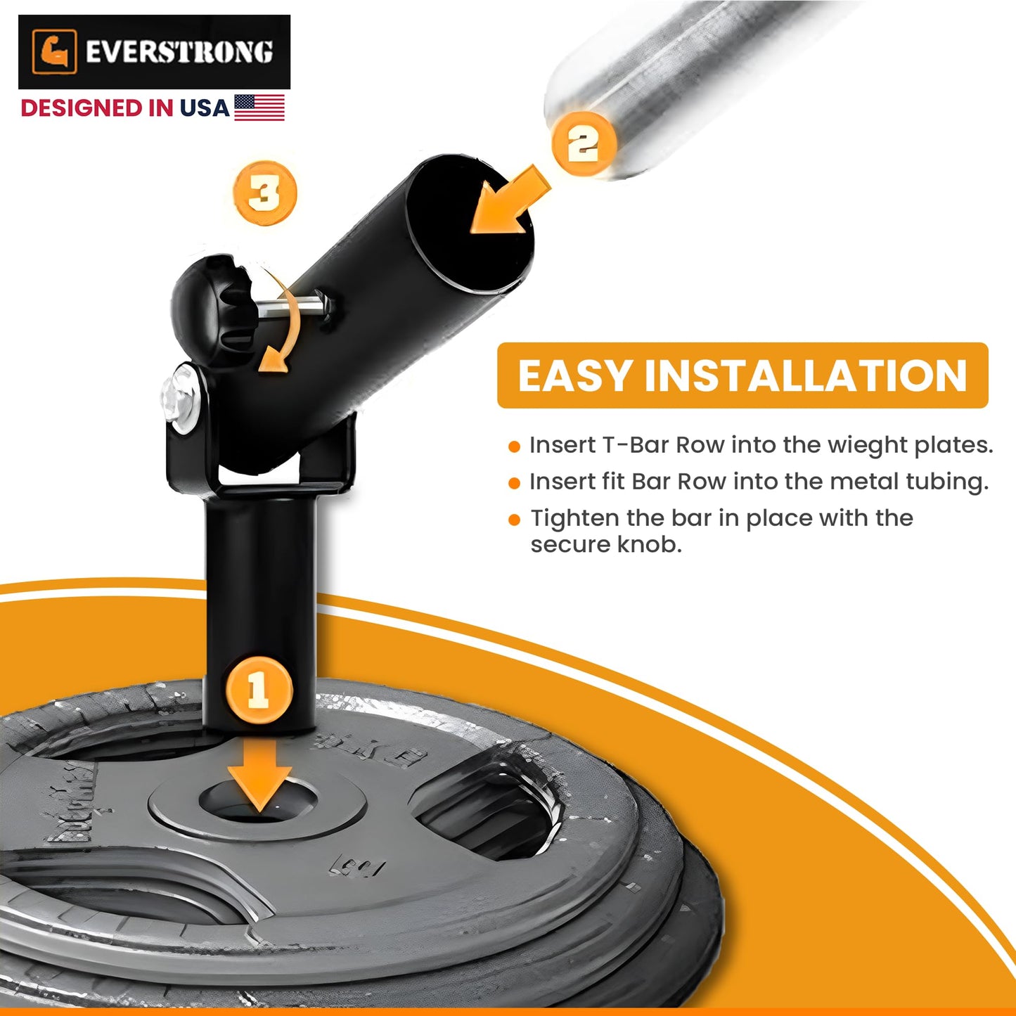 T Bar Row Landmine Attachment for Barbell with V Bar Handle, 360° Swivel