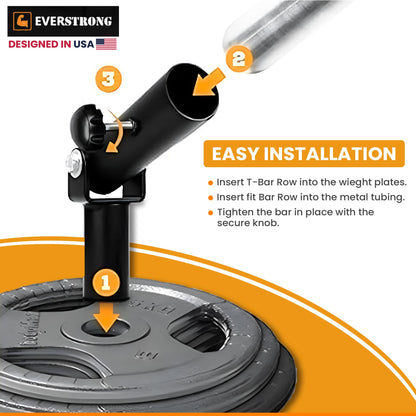 T Bar Row Landmine Attachment for Barbell with V Bar Handle, 360° Swivel