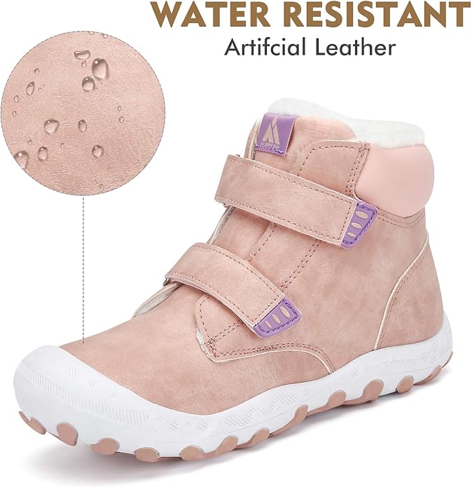 Mishansha Kids Hiking Boots Toddler Girls Boys Hiking Shoes Water-Resistant Anti-Collision Non-Slip