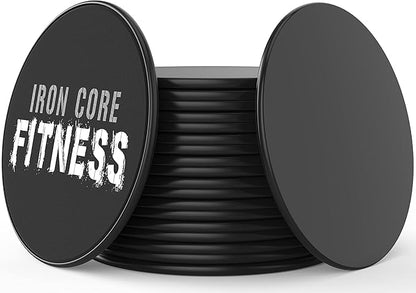 Core Sliders for Working Out 20 Disc (10 Set) Pack, Dual Sided Exercise Gliding Discs for Use on