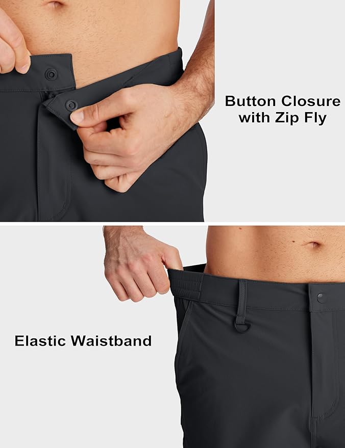 MAGCOMSEN Men's Hiking Cargo Shorts Quick Dry Lightweight 9" Golf Shorts Summer Casual Work Outdoor
