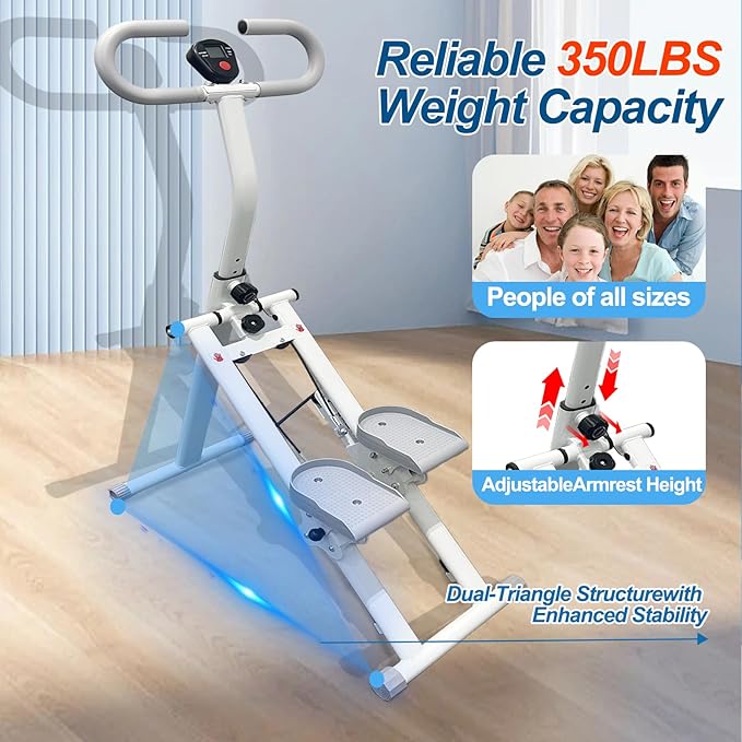 Stair Stepper for Home Vertical Climber, Foldable Full Body Exercise Aerobic Climbing Machines