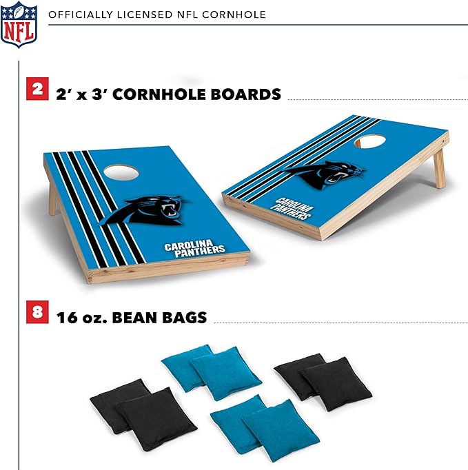 NFL 2' x 3' Solid Wood Cornhole Set with Direct Print HD Team Graphics – Great Gift for Any