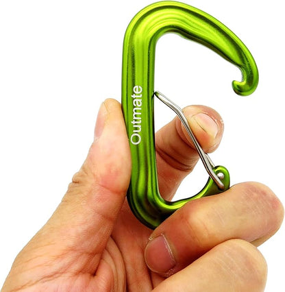 12kN 3.2"x2" Heavy-Duty Carabiner Clips - Durable, Lightweight Aluminum Alloy Carabiners for