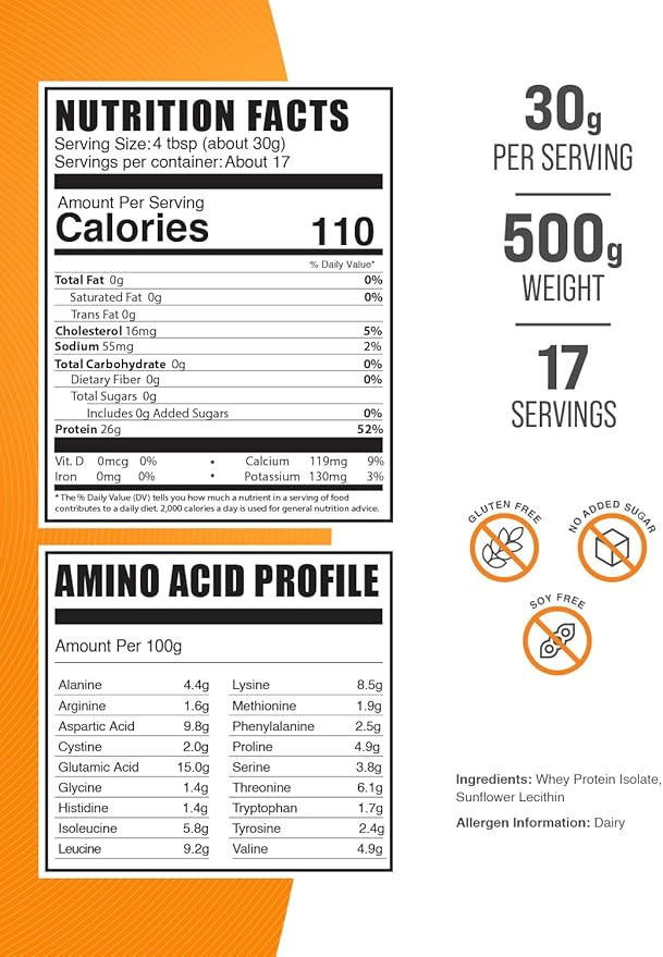 BulkSupplements.com Hydrolyzed Whey Protein Isolate Powder - Whey Isolate Protein - Unflavored &
