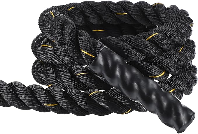 MECCANIXITY Battle Rope 10ft x 2 Inch Polyester Workout Rope Heavy Fitness Exercise Rope for