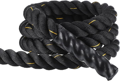 MECCANIXITY Battle Rope 10ft x 2 Inch Polyester Workout Rope Heavy Fitness Exercise Rope for