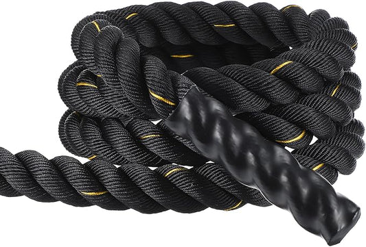 MECCANIXITY Battle Rope 10ft x 2 Inch Polyester Workout Rope Heavy Fitness Exercise Rope for