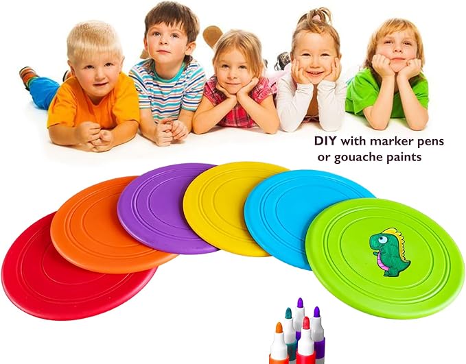Kids Flying Disc Toy Outdoor Playing Lawn Game Disk Flyer for Kindergarten Teaching Soft Silicone