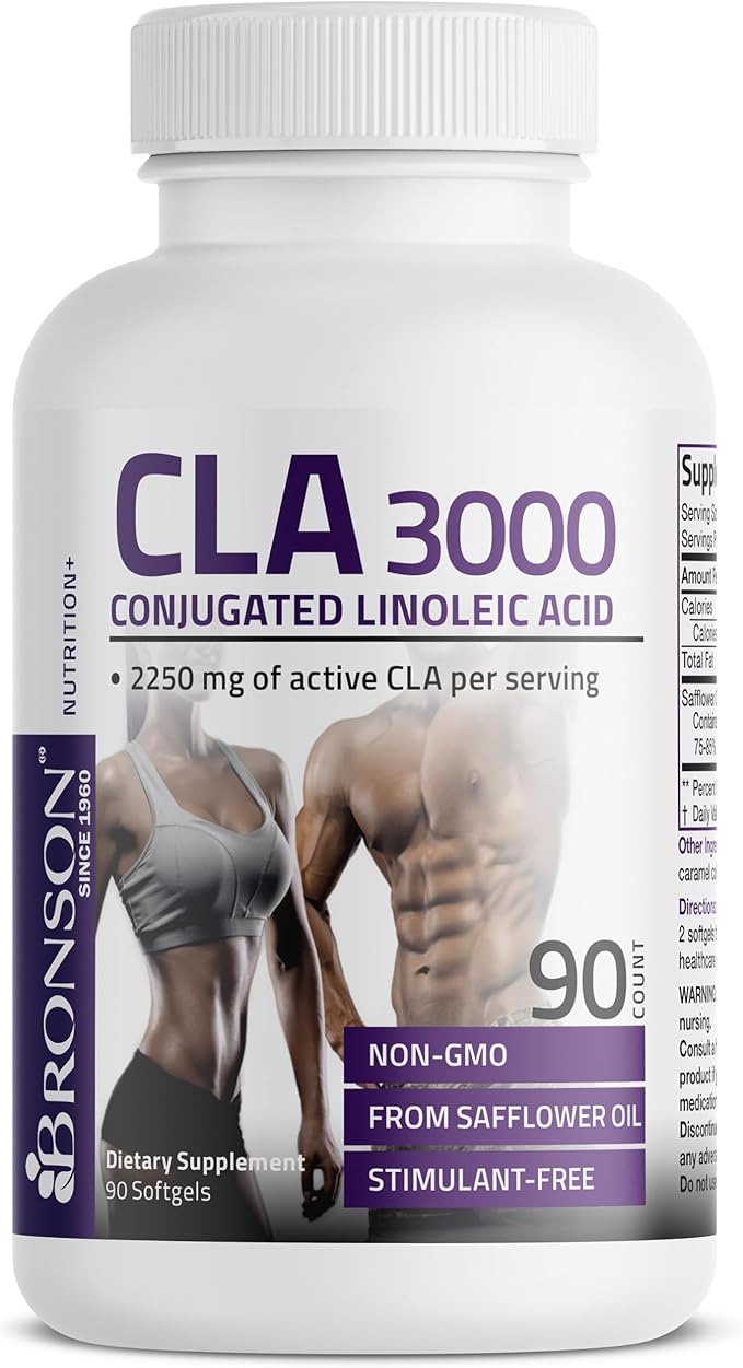 Bronson CLA 3000 Extra High Potency Supports Healthy Weight Management Lean Muscle Mass