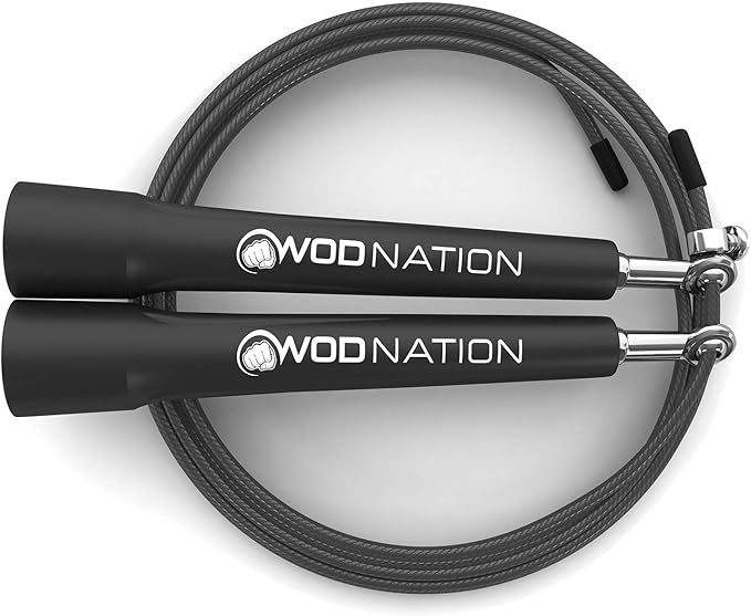 WOD Nation Adjustable Speed Jump Rope For Men, Women & Children - Blazing Fast Fitness Skipping