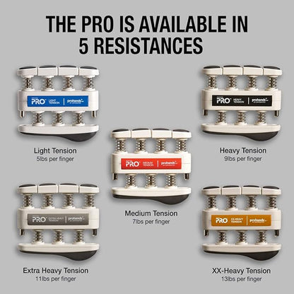 PRO Hand Exerciser, Finger Exerciser (Hand Grip Strengthener), Spring-Loaded, Finger-Piston System
