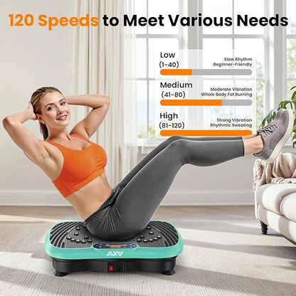 AXV Vibration Plate Fitness Platform Exercise Machine Vibrating Shaking Full Body Shaker Workout