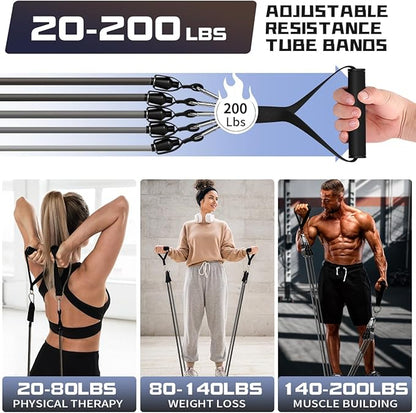 WHATAFIT Resistance Bands, Exercise Bands，Resistance Bands for Working Out, Work Out Bands with