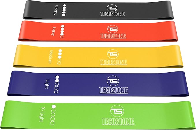 TechStone Resistance Bands Set for Men and Women, Pack of 5 Different Levels Elastic Band for Home