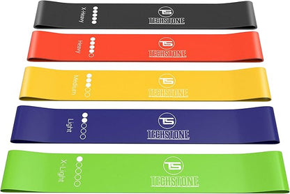 TechStone Resistance Bands Set for Men and Women, Pack of 5 Different Levels Elastic Band for Home